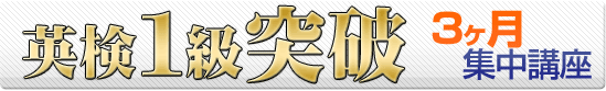 英検1級合格&TOEIC満点突破集中講座 英検1級合格&3ヶ月